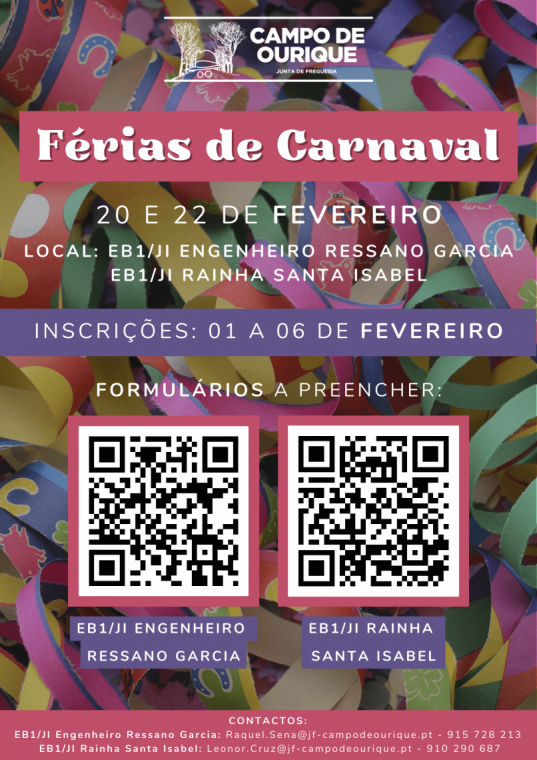 Férias de Carnaval 2023