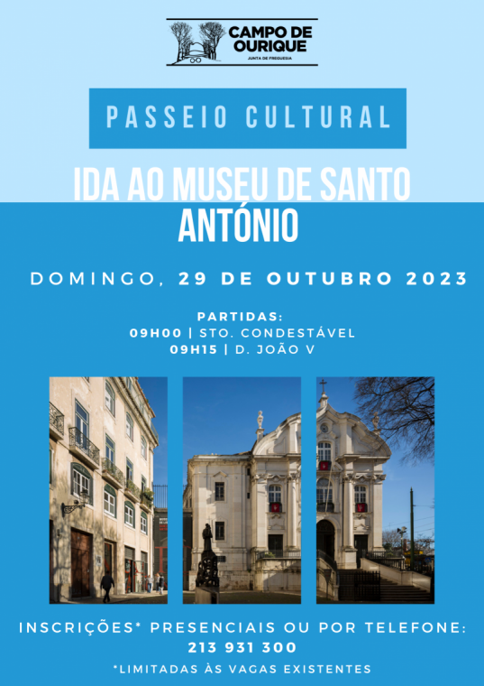 Passeio Cultural outubro 2023 - Museu de Santo António